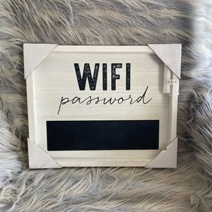 Home Wifi password artwork showcase chalkboard w/ chalk